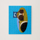 Tractor met hooi, puzzel (Verticaal)