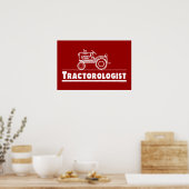 Tractor Ologist RED Poster (Keuken)