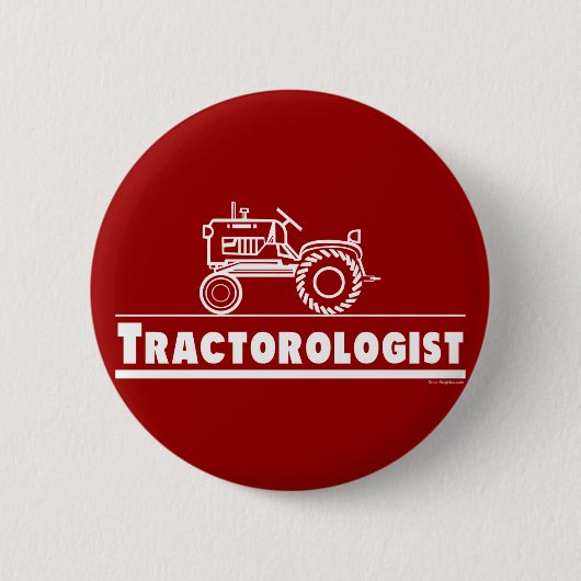 Tractor Ologist RED Ronde Button 5,7 Cm (Voorkant)
