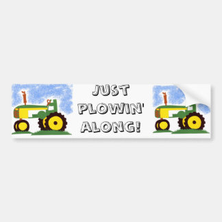Tractor onder Blue Sky Bumpersticker