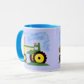 Tractor onder Blue Sky Mok (Voorkant links)