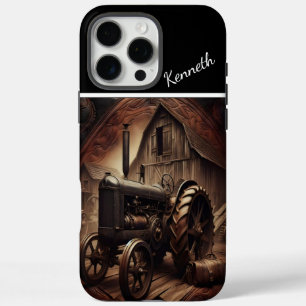 tractor onder rustieke schuur iPhone 16 pro max hoesje