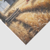 Tractor op het Boerderij Landschap #2 Decoupage Tissuepapier (Detail)