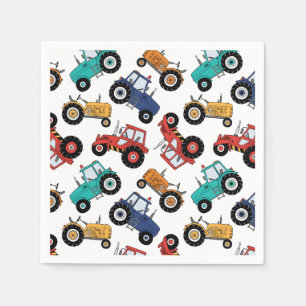 Tractor papieren servet, boerderij verjaardagsfees servet