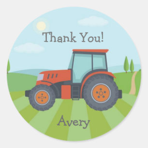 Tractor partij gunst stickers