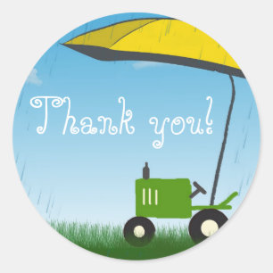Tractor Party Favor Bag Sticker