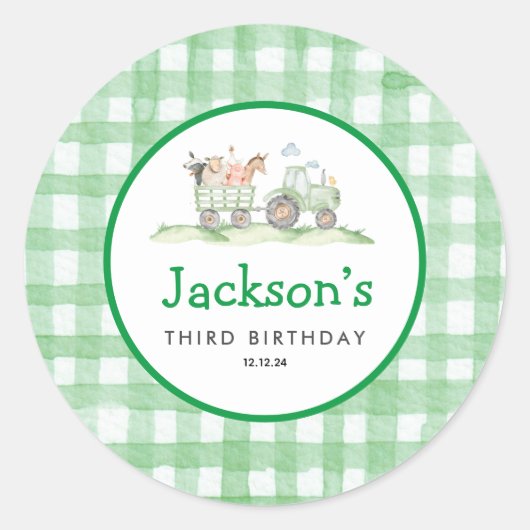Tractor Party Stickers (Voorkant)