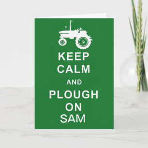 Tractor Personalized Birthday Card echtgenoot, zoo Kaart