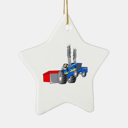 TRACTOR PULL KERAMISCH ORNAMENT (Rechts)