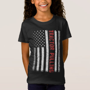 Tractor Pulling American Flag 4 juli Cool nov T-shirt