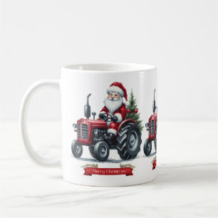 Tractor Santa Coffee Mok