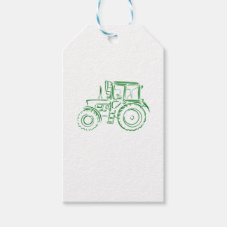 Tractor Schets Feest Favor Gift Tags Cadeaulabel