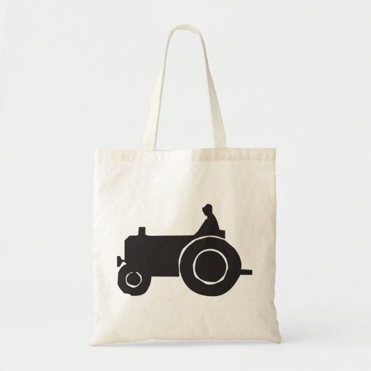 Tractor Silhouette Boodschappen Tas (Voorkant)