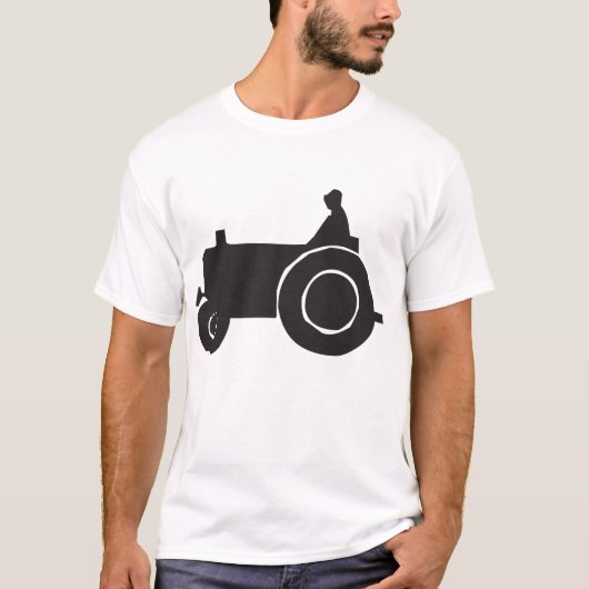 Tractor Silhouette Mannen T-Shirt (Voorkant)