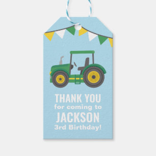 Tractor Slagvlaggen Bedankt Verjaardagsfeestje Cadeaulabel