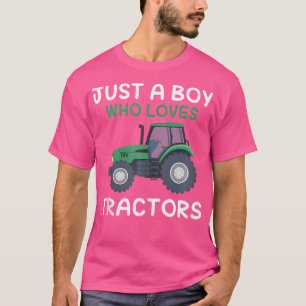 Tractor T Gewoon Een Jongen Die Van Tractors Houdt T-shirt