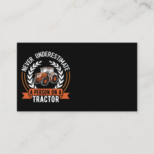 Tractor Tekst Gezegde Visitekaartjes (Voorkant)