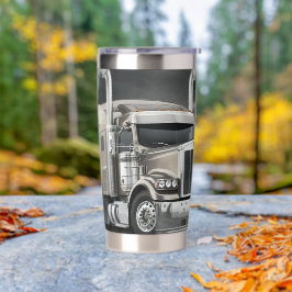 Tractor Trailer digitale print tumbler Geïsoleerde Drinkbeker