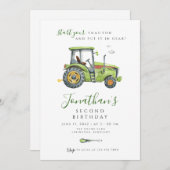 Tractor Verjaardag moderne minimalist Kaart (Voorkant / Achterkant)