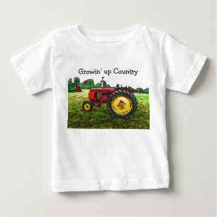 Tractor voor rood en geel Boerderij