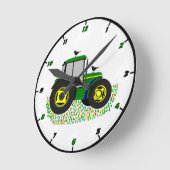 Tractor wandklok ronde klok (Hoek)