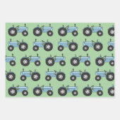 tractorblauw inpakpapier vel (Voorkant 3)