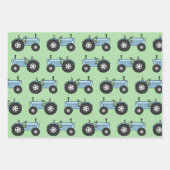 tractorblauw inpakpapier vel (Voorkant)