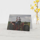 Tractoren zijn cool Wenskaart Kaart (Gele Bloem)