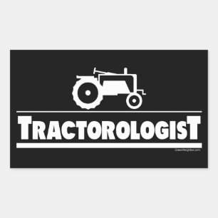 Tractoroloog - tractor rechthoekige sticker