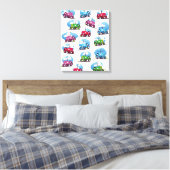 Tractorpatroon Canvas Afdruk (Insitu (Slaapkamer))