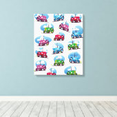 Tractorpatroon Canvas Afdruk (Insitu (Houten vloer))