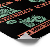 Tractors Lover 6 Things I Do In My Spare Time Funn Poster (Hoek)