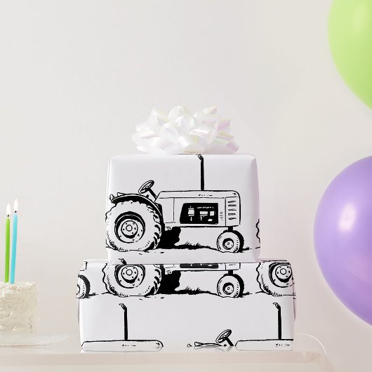 Tractorschets Cadeaupapier
