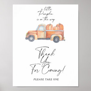 Tractorwagen pompoen - Bedankt voor het komen Post Poster