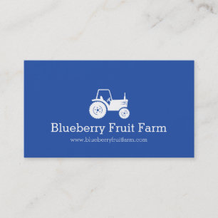 Tractorwit blauw modern boerderij visitekaartje