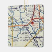 Tracy California  Map Keramisch Ornament (Links)