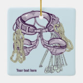 Trad klimharnas en uitrusting keramisch ornament (Achterkant)