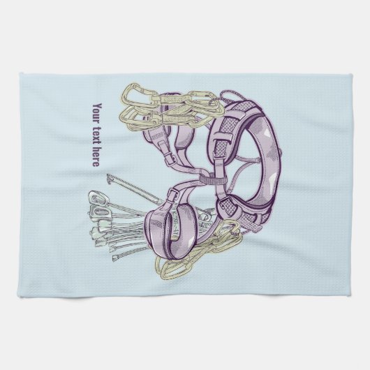 Trad klimharnas en uitrusting theedoek (Horizontaal)