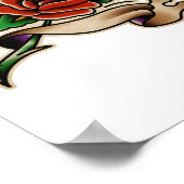 Trad Tattoo 005 Sticker  Poster (Hoek)