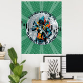 Trade Motivation | Cyberpunk Sniper | Fantasy Poster (Thuiskantoor)