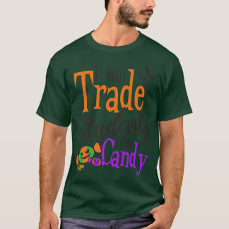 Trade Students For Candy Design Halloween Teacher4 T-shirt