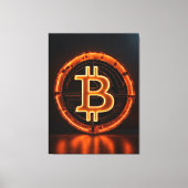 Trader kamer Modern kantoor sinaasappel Bitcoin LO Canvas Afdruk (Voorkant)