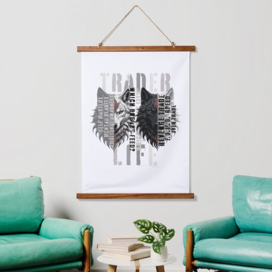 Trader life | Wolf | Both sides Hangend Wandkleed (Woonkamer)