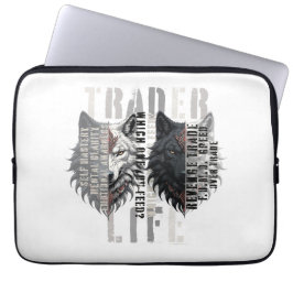 Trader life | Wolf | Both sides Laptop Sleeve