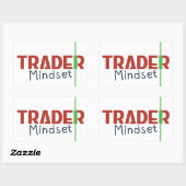 Trader Mindset – Discipline Focus & Trading Psycho Rechthoekige Sticker (Vel)