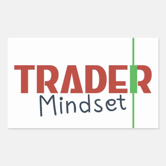 Trader Mindset – Discipline Focused Trading Rechthoekige Sticker (Voorkant)