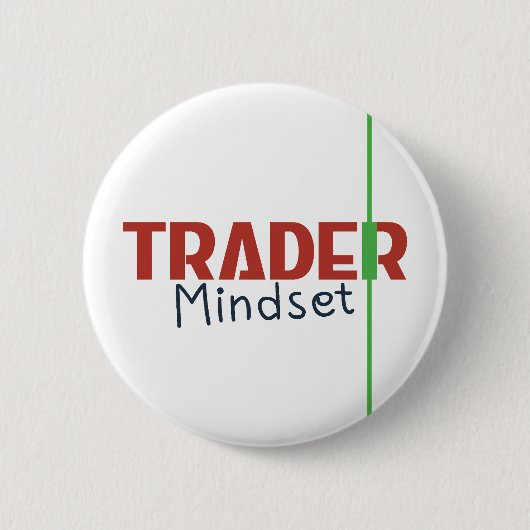 Trader Mindset – Discipline Focused Trading Ronde Button 5,7 Cm (Voorkant)