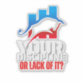 Trader motivation | Bull | Discipline Sticker (Voorkant)