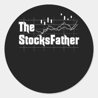 Trader Pa De aandelen Vader Stock Broker Trading Ronde Sticker