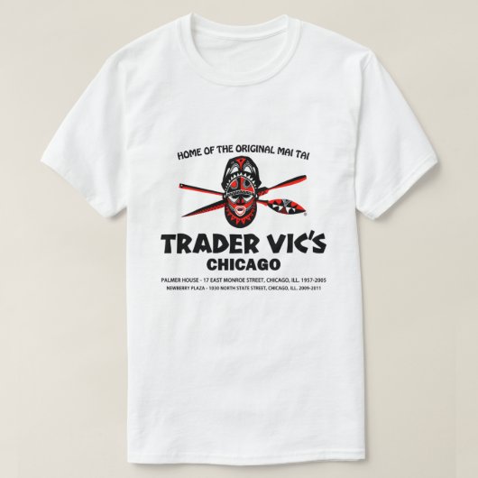 Trader Vic's Restaurant, Chicago, Illinois T-shirt (Design voorkant)